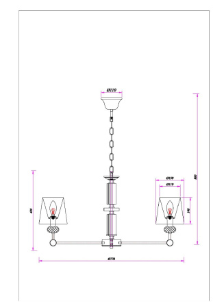 Подвесная люстра Arte Lamp Brocca A4093LM-8AB