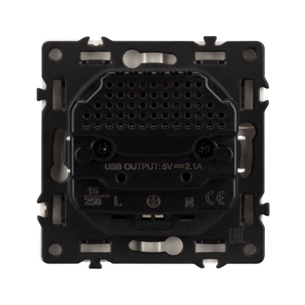 Механизм розетки Arlight с USB зарядкой SCT-NOBE-MUAA-SFPL-IS (230V, 16A)  059443