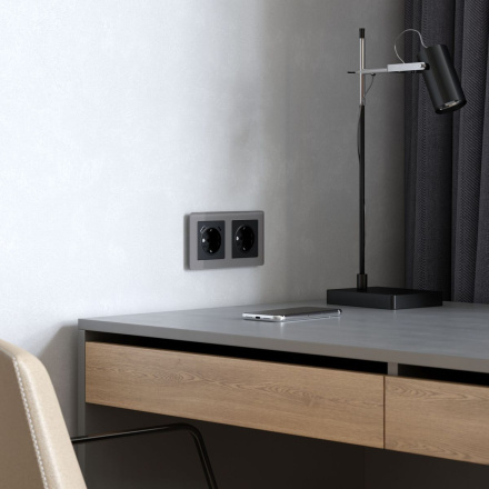 Рамка на 2 поста Werkel Acrylic графит 4690389184864 W0022704