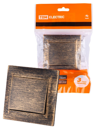 Выключатель одноклавишный Лама TDM Electric SQ1815-0743