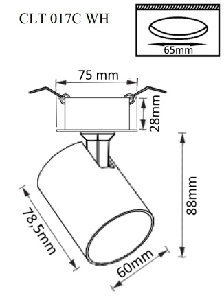 Спот Crystal Lux CLT 017 CLT 017C WH