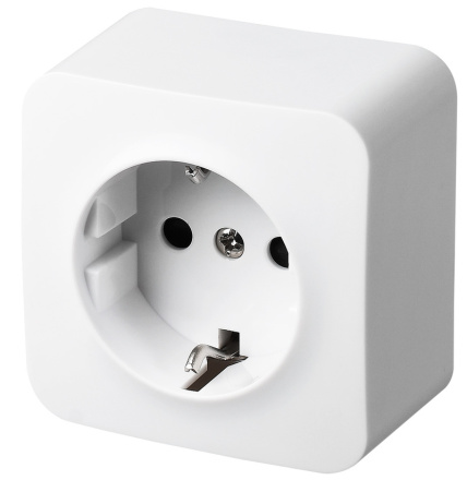 Розетка с заземлением со шторками накладной монтаж Jasmart FS 16А/250B FS5501W