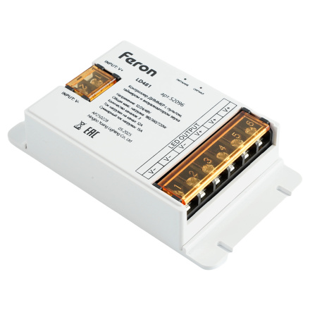Контроллер диммер с пультом, таймером и визуализатором звука Feron LD481 12-24-48V 52096