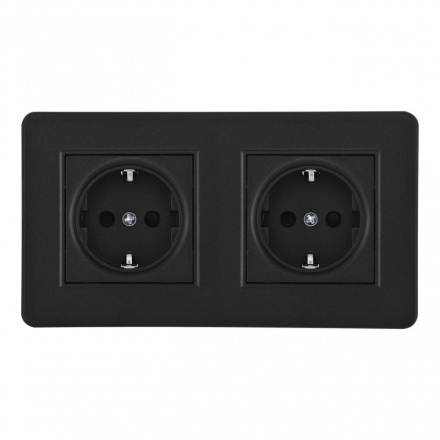 Розетка Arte Milano SET16-2-40-1x2 black