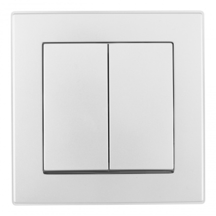 Выключатель двухклавишный Arte Milano SET06-1-30-2 silver