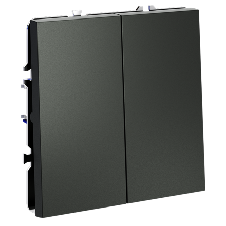 Проходной переключатель двухклавишный Voltum S70 VLS020306 (титан)