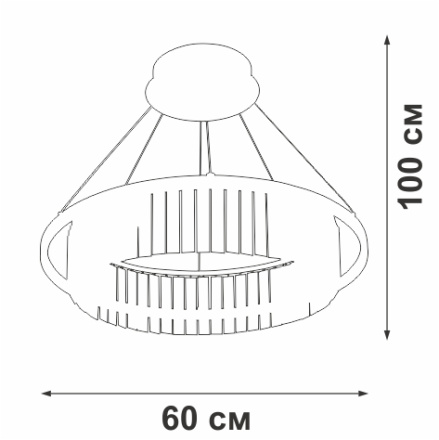 Подвесная люстра Vitaluce V5401-1/1S