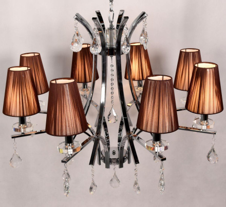 Подвесная люстра Lumina Deco Glamour LDP 66247-8 BR+CHR
