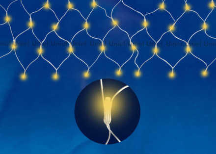 Светодиодная гирлянда (07939) Uniel сетка 220V желтый ULD-N2520-240/DTA YELLOW IP20