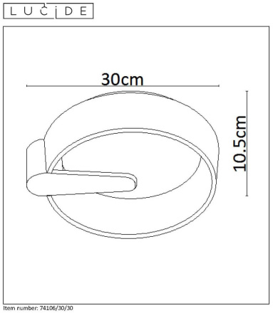Потолочный светильник Lucide MIAMI 74106/30/30