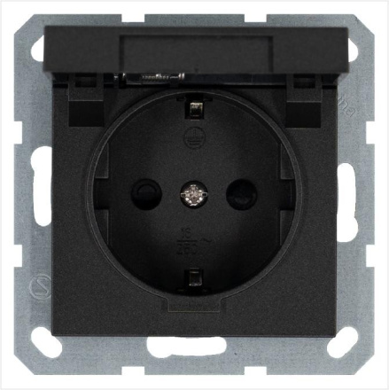 Розетка с/з со шторками с крышкой 16A Jasmart G5505B