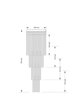 Каскадная люстра Kutek Filago FIL-PLM-7(BN)250/270