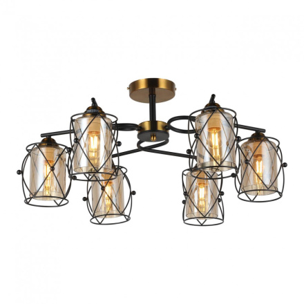 Люстра на штанге IMEX Dream MD.1023-6-S-BK+GBR