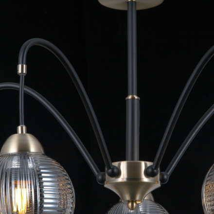 Люстра на штанге Illumico IL0433-5PSQ-79 BK AB