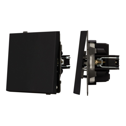 Механизм выключателя одноклавишный перекрёстный Arlight SWT-TENDO-MKX1-SFPL-BK (230V, 10A) 054571