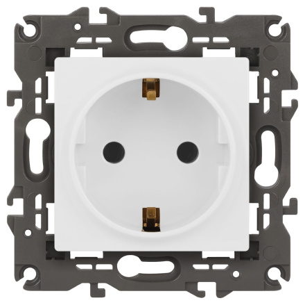 Розетка 2P+E Schuko Эра Elegance 14-2101-01М Б0065800