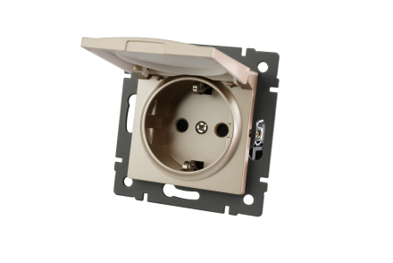 Механизм розетки влагозащищённый Arlight SCT-MCP-PL-GD-V (250V, 16A) 049837