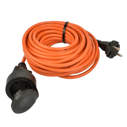 Удлинитель Uniel UG /UCK-1N/2x0,75/20M/O IP44 ORANGE UL-00009859
