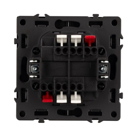 Механизм выключателя двухклавишный проходной Arlight SWT-NOBE-MKP2-SFPL-GR (230V, 10A) 054257