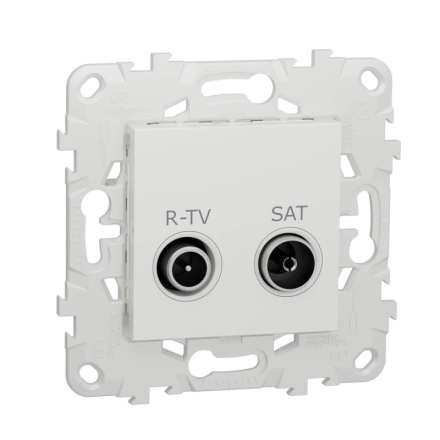 Розетка R-TV/SAT проходная Schneider Electric Unica New NU545618