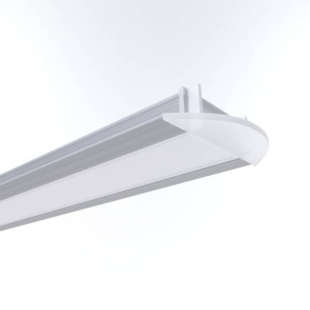 Профиль встраиваемый Apeyron ширина ленты до 10мм (рассеиватель, заглушки - 2шт) 08-02