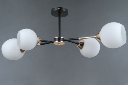 Люстра на штанге Illumico IL0715-4CSQ-24 BK GD LIBRA