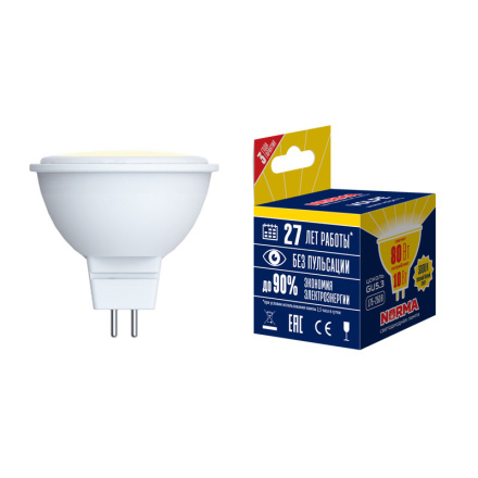 Лампа светодиодная (UL-00003839) Volpe GU5.3 7W 3000K матовая LED-JCDR-7W/WW/GU5.3/NR