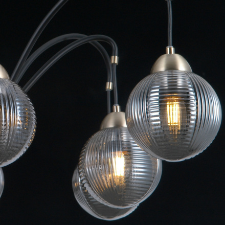 Люстра на штанге Illumico IL0433-8PSQ-79 BK AB