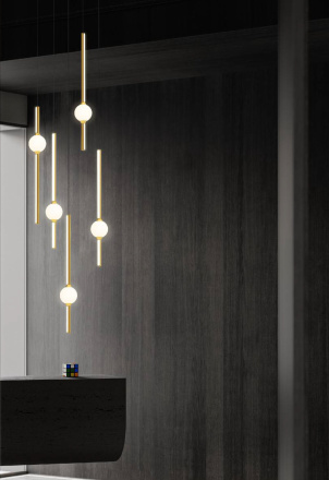 Подвесной светильник Delight Collection MD21001050 MD21001050-1A black/gold