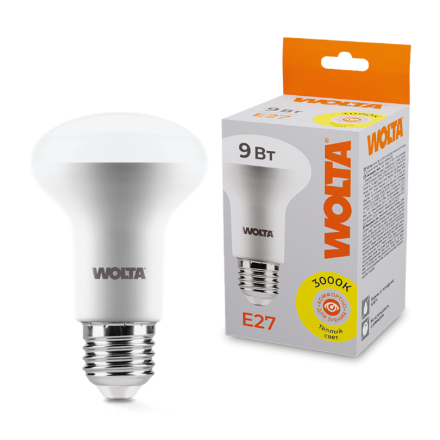 Светодиодная лампа WOLTA 9Вт 3000K E27 грибок матовая 25Y63R9E27