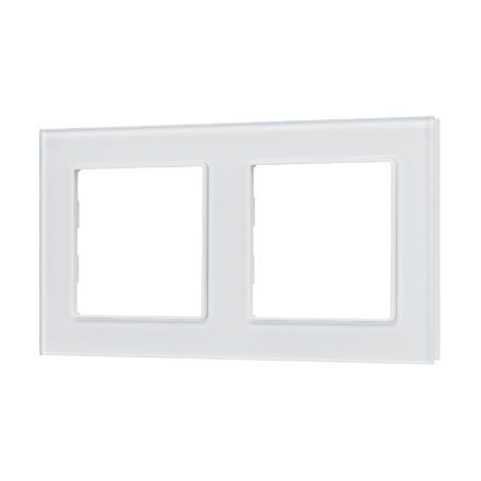 Рамка двухместная Arlight FRM-GLARE-GS-2-WH 043796