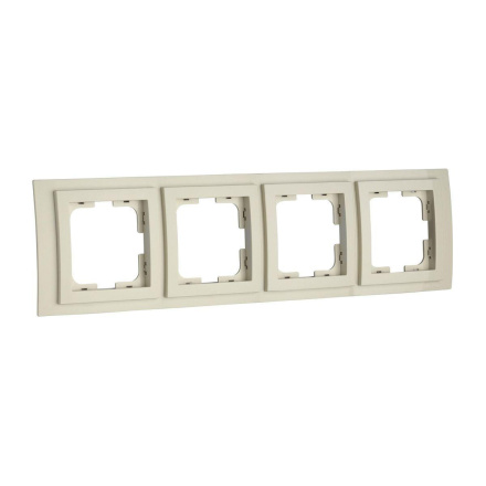 Рамка на 4 поста Mono Electric Larissa крем 103-171700-163