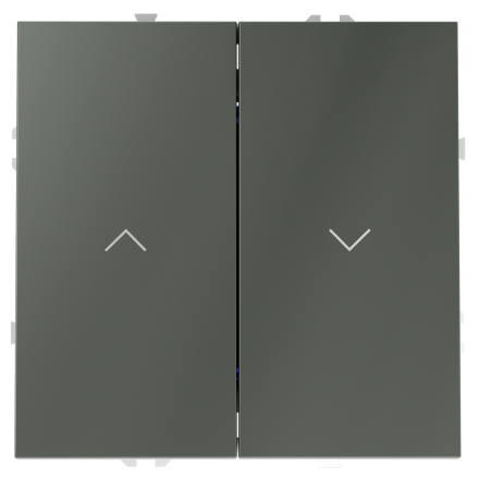 Выключатель встраиваемый Voltum S70 для жалюзи 10А, (титан) VLS020706