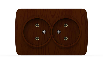 Розетка двухместная без заземления ELBI Alsu 504-010600-908