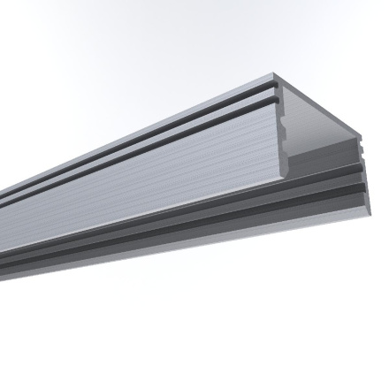 Профиль П-образный накладной Apeyron ширина ленты до 20мм (рассеиватель, заглушки - 2шт) 08-14