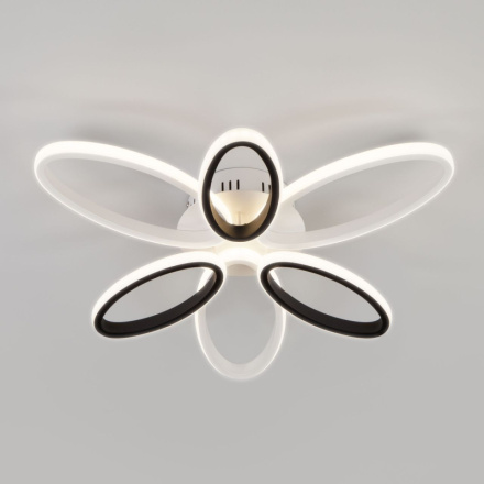 Потолочная светодиодная люстра Eurosvet Blade 90137/6 белый/чёрный