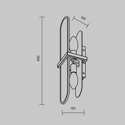 Настенный светильник Maytoni Marmo MOD099WL-02G