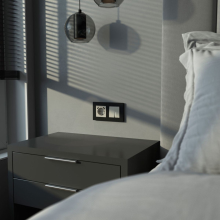 Выключатель двухклавишный с подсветкой Werkel W1220104 4690389211911 a069457