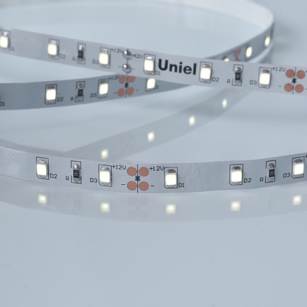 Светодиодная лента Uniel ULS-M11-2835-60LED/m-8mm-IP20-DC12V-4,8W/m-4M-6500K PROFI катушка в герметичной упаковке