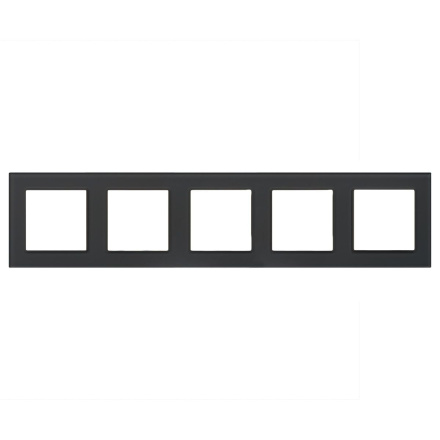 Рамка на 5 постов Arlight FRM-GLARE-GS-5-BK 043806