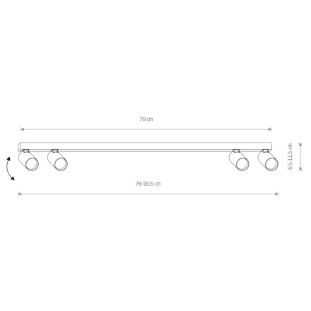 Спот Nowodvorski Fourty Surface IV Umbra Gray 11467