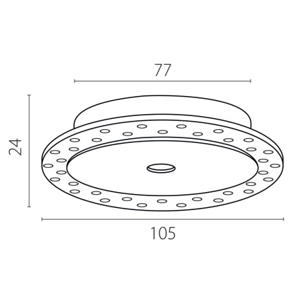 Рамка скрытого монтажа плоская для светильников Lightstar Spira 0742х6 (D85) 074206-02