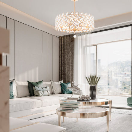 Люстра на штанге Arte Milano Sorrento 377019/8/300/570 GD