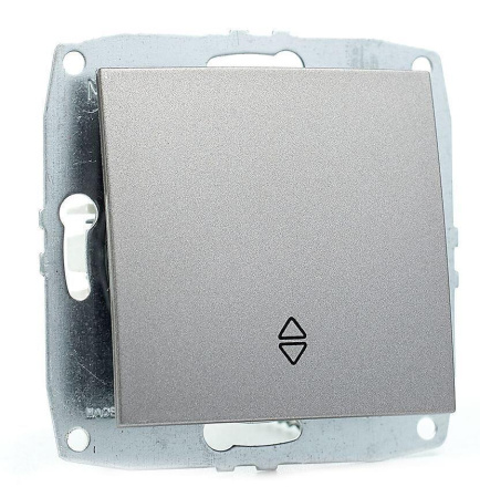 Выключатель одноклавишный проходной Mono Electric Despina-Larissa 10А 250В антрацит 500-002425-109