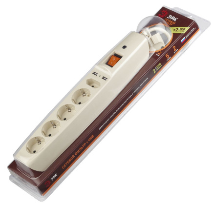 Сетевой фильтр Эра SFU-5es-2m-I C0043328