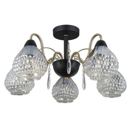 Люстра на штанге Seven Fires Vernole SF4009/5C-BK-AB
