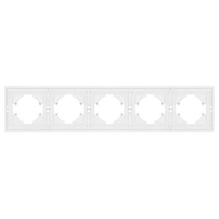 Рамка пластиковая на 5 постов Arlight FRM-TENDO-PL-5-WH 053851