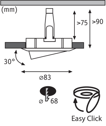Встраиваемый светодиодный светильник Paulmann Decke 92101