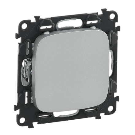 Заглушка с суппортом Legrand Valena Allure алюминий 755187