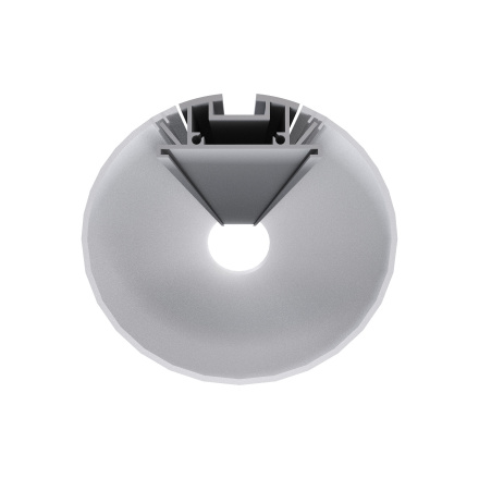 Профиль круглый уподвесной Apeyron ширина ленты до 30мм (рассеиватель, заглушки - 2шт, крепеж - 4шт) 08-40